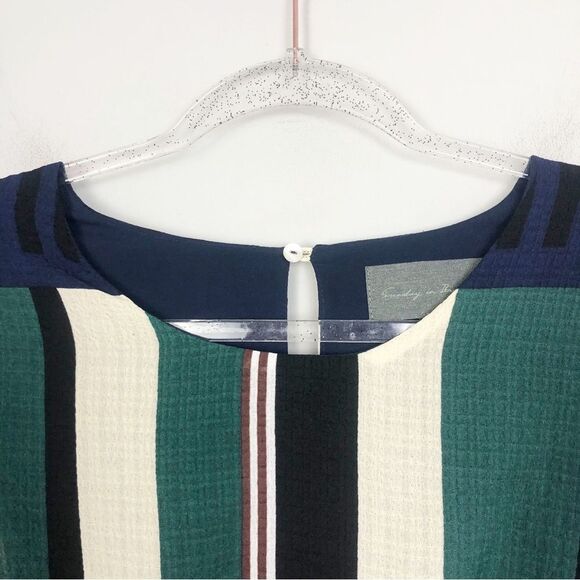 ANTHROPOLOGIE | SUNDAY IN BROOKLYN Leger Striped Side Tie Dress Women’s Size S - Picture 5 of 14